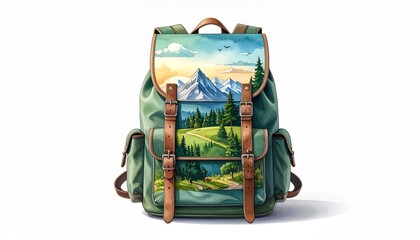 backpack isolated on white