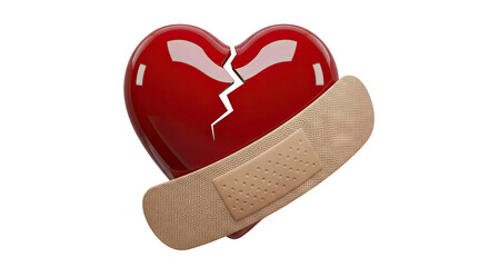 Broken Heart with Band-Aid