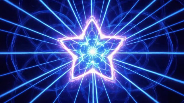 Fractal Star Energy Burst Animation