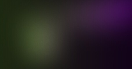 Obraz premium Dark green to purple grainy gradient background with subtle noise texture