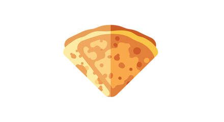 Illustration of a delicious, traditional French crepe, typically enjoyed on Chandeleur, with melted butter and a sweet filling.