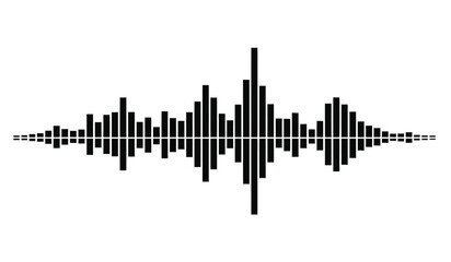 Black sound wave graphic with equalizer bars © rsvect02