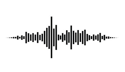 Black sound wave graphic for audio or music concepts © rsvect02