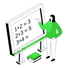 Premium download illustration of math lecture 