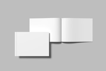 A5 Magazine Blank Mockup 3d
