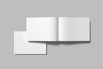 A5 Magazine Blank Mockup 3d