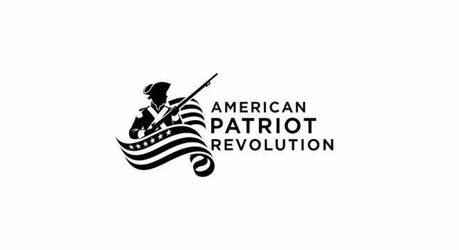 American Patriot Revolution Logo Design Element.