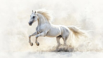 Obraz premium Happy new year background design,Chinese New Year2026,Year of the Horse with Golden Rearing Horses and Traditional,Lunar new year,Chinese New Year.