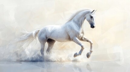 Fototapeta premium Happy new year background design,Chinese New Year2026,Year of the Horse with Golden Rearing Horses and Traditional,Lunar new year,Chinese New Year.