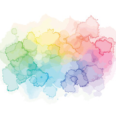 Obraz premium A vibrant, seamless rainbow watercolor texture vector with a soft blended, organic color flow and translucent gradient, perfect for printing on a clean white background.