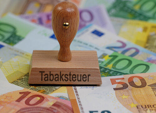 Stempel mit dem Aufdruck Tabaksteuer