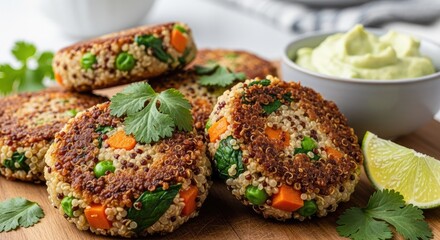 Delicious Vegetarian Quinoa and Vegetable Patties.