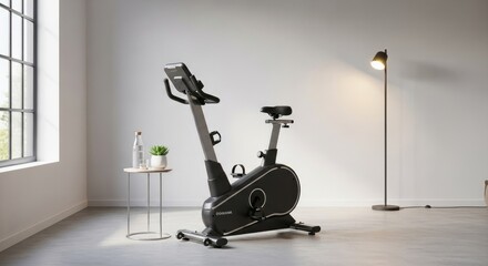 Indoor Exercise Bike in Modern Home.