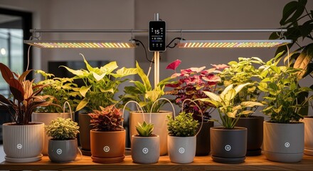 Indoor Plant Garden with Grow Lights.