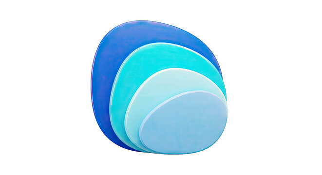 Abstract blue layered shapes
