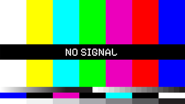 Retro No Signal Television Test Pattern Screen
