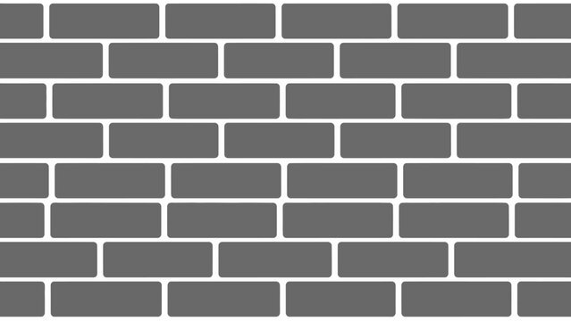 Seamless Gray Brick Wall Pattern with White Mortar Lines, Textured Surface.