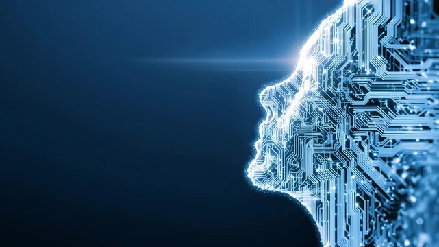 人工知能（AI）を象徴するネットワークコンセプトの動画