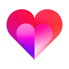 Colorful Layered Heart Illustration for Valentine Day Love Background, Generative AI
