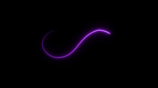 Modern abstract neon glowing infinity symbol seamless loop animation on a deep black background, dynamic vibrant digital graphic motion effect