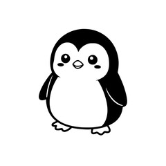 Fototapeta premium Cute Cartoon Penguin Character Illustration