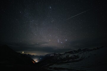 starry night sky with stars