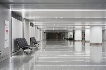 Naklejka premium Modern and clean waiting corridor