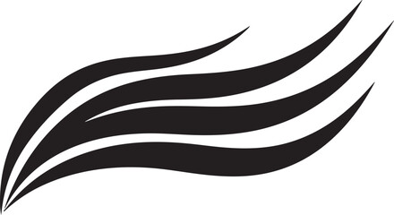 Minimalist Black Feather Icon on White Background Illustration