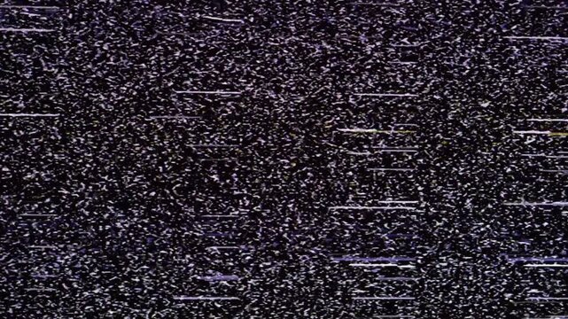 black and white Static TV noise caused by bad signal reception