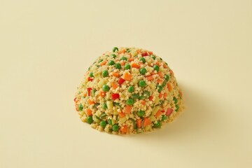 Quinoa salad with peas carrots and red peppers vegetables