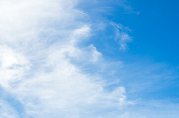 Obraz premium Sky cloud blue nature background paronama web cloudy summer winter season day, light beauty horizon spring brigth gradient calm abstract backdrop air nature view wallpaper landscape environment