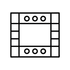 Obraz premium Line art icon representing a board game or tabletop game with tokens