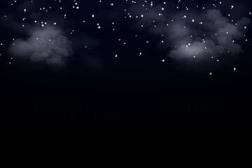 Dark Midnight Starry Sky with Subtle Gradient Sparkling Stars and Soft Cloud Background