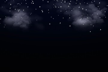 Dark Midnight Starry Sky with Subtle Gradient Sparkling Stars and Soft Cloud Background