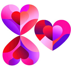 Creative Valentine Heart Illustration for Romantic Background, Generative AI