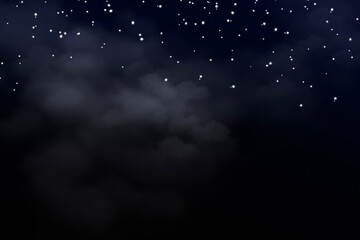 Dark Midnight Starry Sky with Subtle Gradient Sparkling Stars and Soft Cloud Background