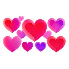 Creative Valentine Heart Illustration for Romantic Background, Generative AI