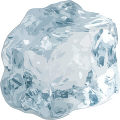Obraz premium Large Irregular Shaped Ice Cube Keywords: ice, ice cube, frozen, water, cold, clear, transparent