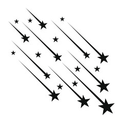 Falling stars and comets, shooting stars trails, celestial event, space, night sky, meteor shower, fantasy elements, motion
