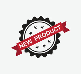 New product vector stamp symbol for marketing and retail