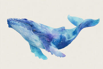 Whale Whale Illustration for Business or Corporate Use Featuring a Blue