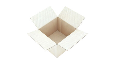 Open Empty Cardboard Box