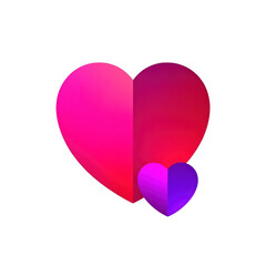 Creative Valentine Heart Illustration for Romantic Background, Generative AI