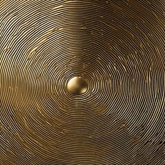 Circular Brushed Brass Panel with Radial Grain Pattern