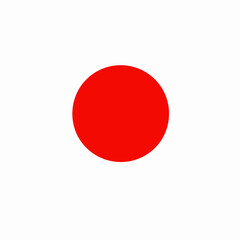 Minimalistic Depiction Featuring Prominent Central Red Circle on a Clean White Background, Evoking Simplicity and Balance in Graphic Composition