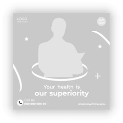Medical health care social media post design template

