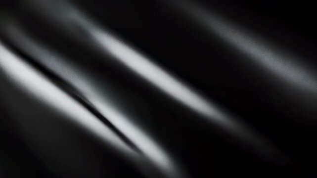 Abstract moving black fabric with glistening light creating a dynamic wavy pattern for a modern flowing background