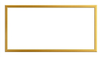 Fototapeta premium Elegant golden picture frame with a clean white background for your design needs