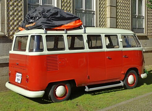 Volkswagen Transporter T1 Kombi van parked outdoors