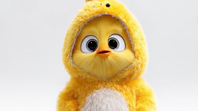 3d model of cartoon chicken character
